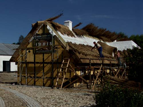 The safety of thatch requires the fire protection of the structure in the Sepatec system