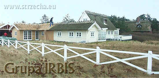 Thatching & Rethatching Service - IRBIS Strzecharstwo - trzcinowa strzecha na bydynkach letniskowych realizowanych w Danii!