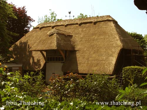 A house in the Danish province - thatched roofing after renovation