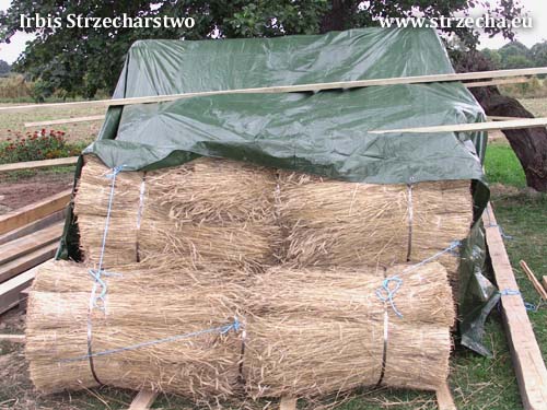 Historic wooden hut - we used long straw to cover it